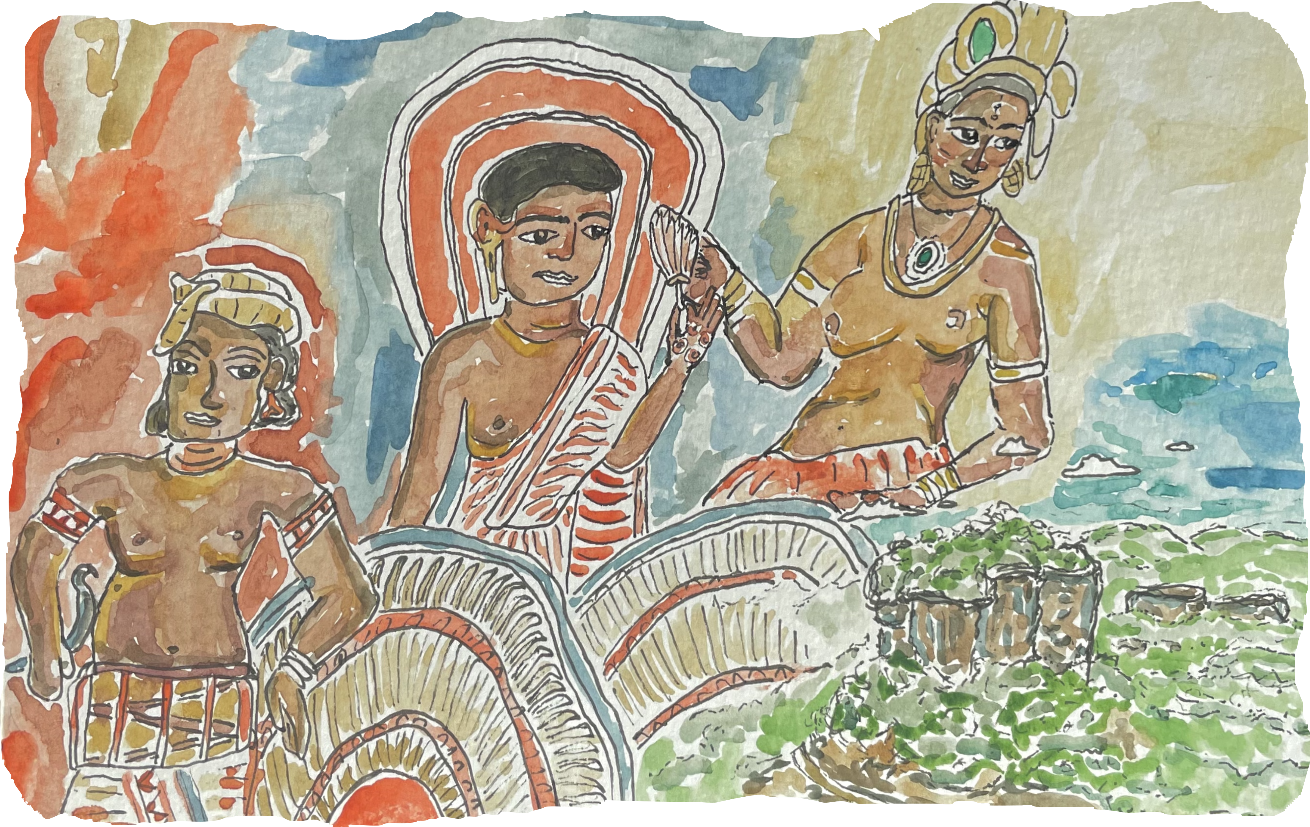 illustration representing ancient love